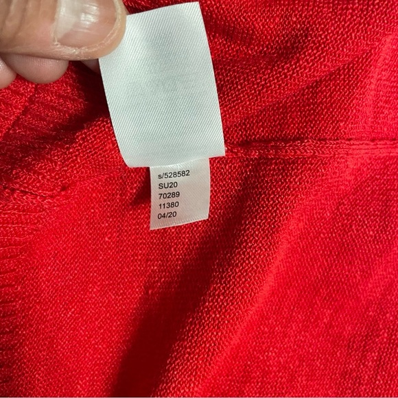 ANN TAYLOR Lightweight Dress Cardigan In Wild Tomato size S - Picture 7 of 9